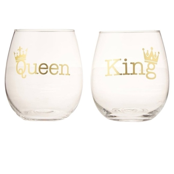 fifth avenue crystal Other - King and Queen Stemless Glasses